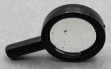 1x LEGO 30152c03 Minifigur Zubehör Vergrößerungsglas Lupe Schwarz+Klar (MÄNGEL)