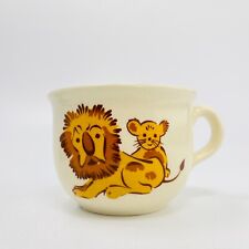 DDR VEB Torgau Kindertasse Tasse Teetasse Steingut Löwen Motiv º Selten Ø 7,5 cm