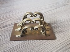 Vintage Briefständer Messing Display Halter Schreibtisch