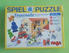 HABA " Spiel & Puzzle Feuerwehr " Schnell & richtig reagieren ab 2 J. Unvollstän