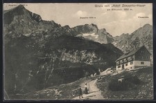 Adolf Zoeppritz-Haus am Kreuzeck, Ansichtskarte 1910 