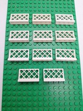 11x Lego Zaun, Gitter, Absperrung Weiss 1x4x2, 3185, Gartenzaun