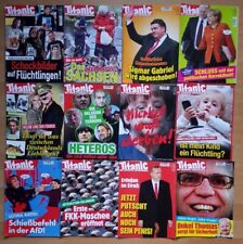 12x Titanic 2016 Satiremagazin endgültig Jahrgang komplett Zeitschrift Merkel