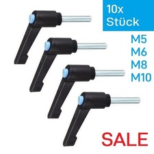 10x Klemmhebel Spannhebel, verstellbar M5 M6 M8 M10 Verschlusshebel Klemmgriff