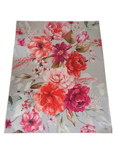 CASA FONDO Teppich Imitate Silk Blumen Mikrofaser Chinchilla