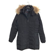 Frieda & Freddies Damen Daunenmantel Jacke gr. 36 Mantel Schwarz mit Kapuze