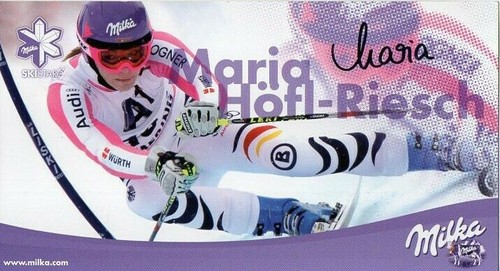Autogramm maria riesch ski - -,