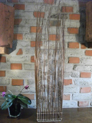 Lampe perlmutt rattan - lampe,
