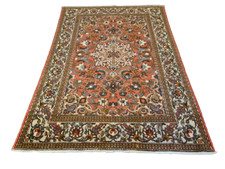 Antiker Feiner Handgeknüpfter Perser Teppich Isfahan Najafabad 208x146cm