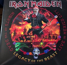 Iron Maiden - Nights Of The Dead Live In Mexico Green White Red 3 Vinyl LP 