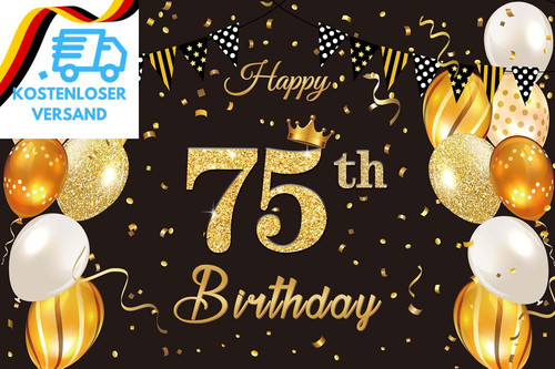 Geburtstag banner 75 - 75.,