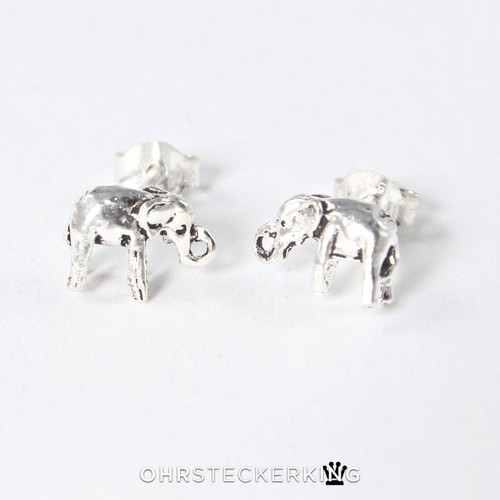 Ohrstecker elefant echt - elefant, silber