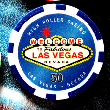 WELCOME to Fabulous LAS VEGAS Nevada / Souvenir Jeton Spielwert 50 (1.11)