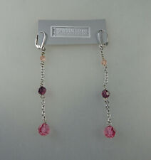 Neugablonz Anton Hübner Paar lange Ohrringe Swarovski Elements (60832)