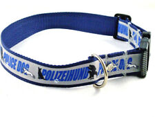 Hundehalsband "Polizeihund"  L bis 55 cm Halsumfang, handgefertigt