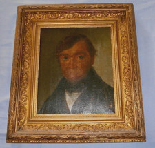 Barock altes Gemälde Adlige Person.Fürst...... 19.Jahrhundert.Alter Rahmen.