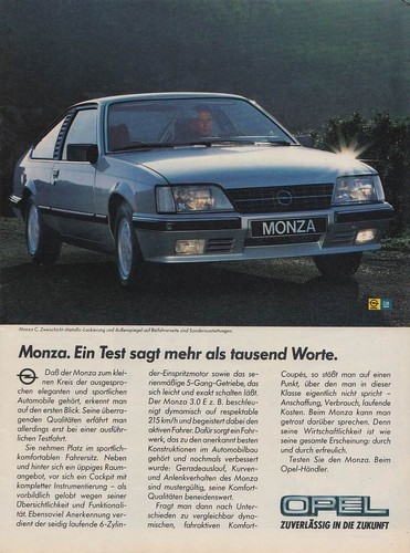 Opel monza reklame - monza,