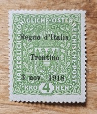 Briefmarke ITALIEN TRENTINO - alte Briefmarke aus Österreich - überfüllt neu Nr. 16