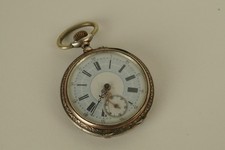 Taschenuhr 800er Silber antik mechanisch mit kleiner Sekunde