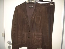 Leder Wildleder Walter Anzug Hose Jacke Kombination Kostüm Hosenanzug