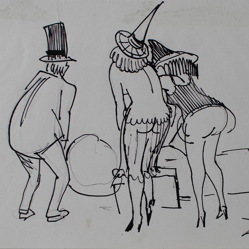 Karl lotze frauenakt karikatur - lotze,
