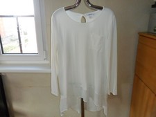 Vokuhila-Bluse Gr. 42 Creme NEU