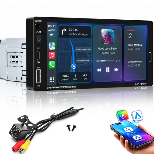 Carplay 1 din autoradio - 6,9'',