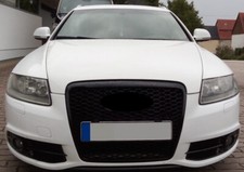 Für Audi A6 4F C6 Facelift Kühlergrill Wabengrill Front Grill Schwarz Glanz