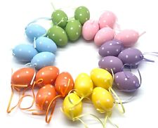 24 Ostereier Kunststoff 6cm Osterstrauch Osternest Ostern Deko Aufhängeband