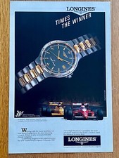 Longines V.H.P. Lotus Donnelly Morbidelli Original 1990 Vintage Advert Werbung