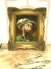 Wunderschöne Ölgemälde Auf Karton, Mann mit Pipo 