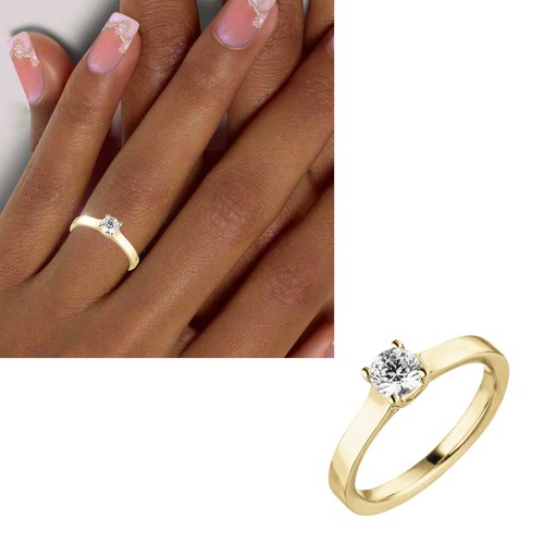 Damen ring 585 echt - ring,