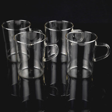 4 Teegläser Kaffeegläser Henkelgläser 8,8 cm Punsch Bowle Glühwein Second Hand