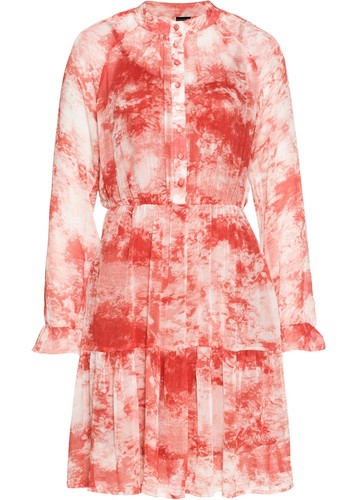 Blusenkleid mit batikdruck - blusenkleid,
