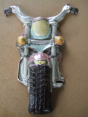 Wandrelief wandbild motorrad - wandbild,