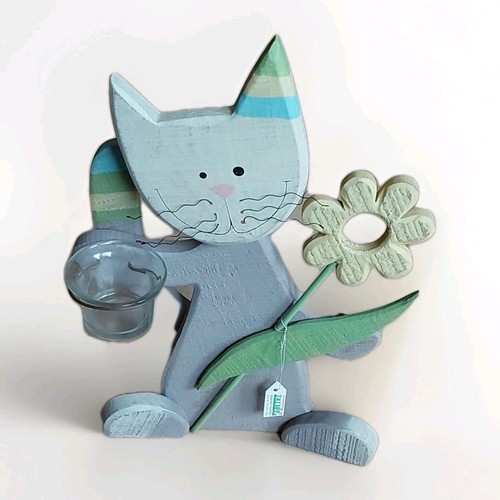 Holzkatze katze aus holz - aus,