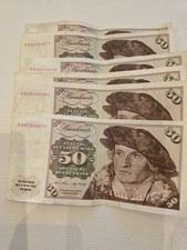 50 Deutsche Mark DM Banknote Serie KB Aus 1970. Mit Originalbilder