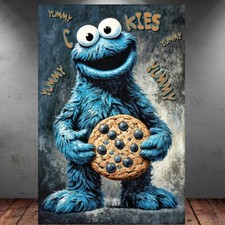 LEINWAND BILD ER XXL ABSTRAKT KEKS MONSTER GRAFFITI BUNT KRÜMEL WAND POSTER P329