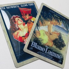 BLAUE LAGUNE ~ SEVILLA LIEBESNÄCHTE = 2 Blechschilder FILM Simmons Hayworth Ford