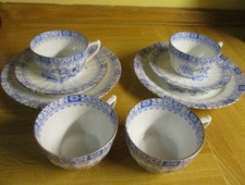 China Blau  Tassen  Untertassen  Kuchenteller  8 teilig