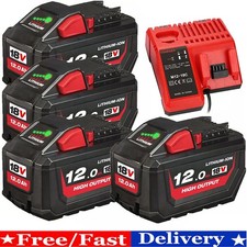 2x Original Akku Für Milwaukee M18 M18B5 18V XC 5.0Ah 12.0Ah Li-Ion 48-11-1860