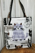 Einkaufstasche , Katzen, Wendetasche Stofftasche Beutel Shopper  selbst genäht
