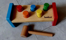 Steckspiel Klopfbank mit Hämmerchen aus Holz Motorikspielzeug