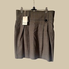 Wolle Minirock Seide Kariert