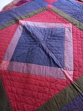 Quilt Patchwork Decke  Tagesdecke  im Amish-Stil Baumwolle 140 x 140 cm