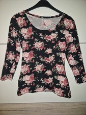 Pullover Mit 3/4 Ärmel, Rosenmuster, Übergangspullover, Gothic