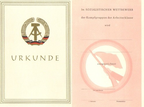 Urkunde kampfgruppe - urkunde,