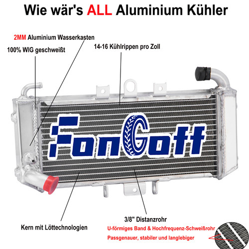 Aluminum kühler für - kühler, yamaha
