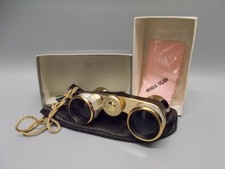B&B Opernglas/Theaterglas, 2,5 x 25, mit Tasche & Tuch, schwarz/gold. #K-452-08
