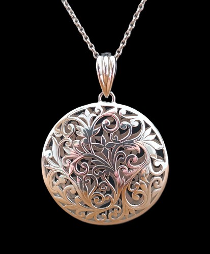 Anhänger silber medaillon - silber,